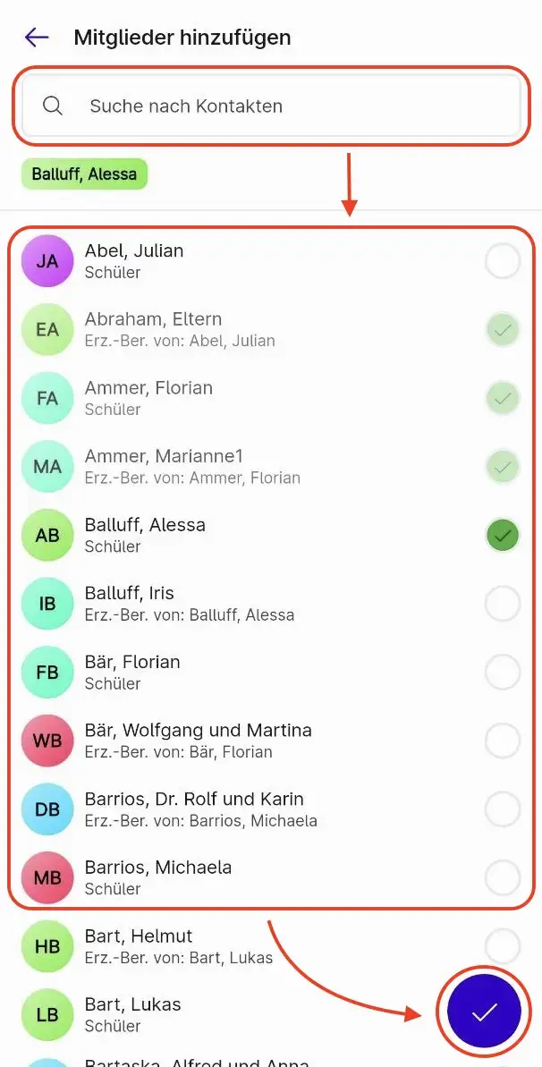 Broadcast Teilnehmer hinzufügen