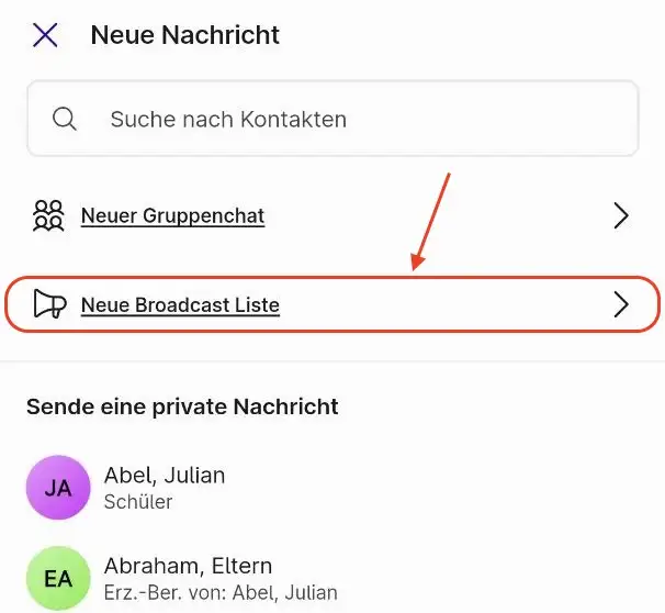 Neuer Broadcast Option